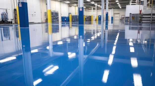 Sơn Epoxy: Những Điều Cần Biết! Nhà xưởng sau khi thi công sơn epoxy